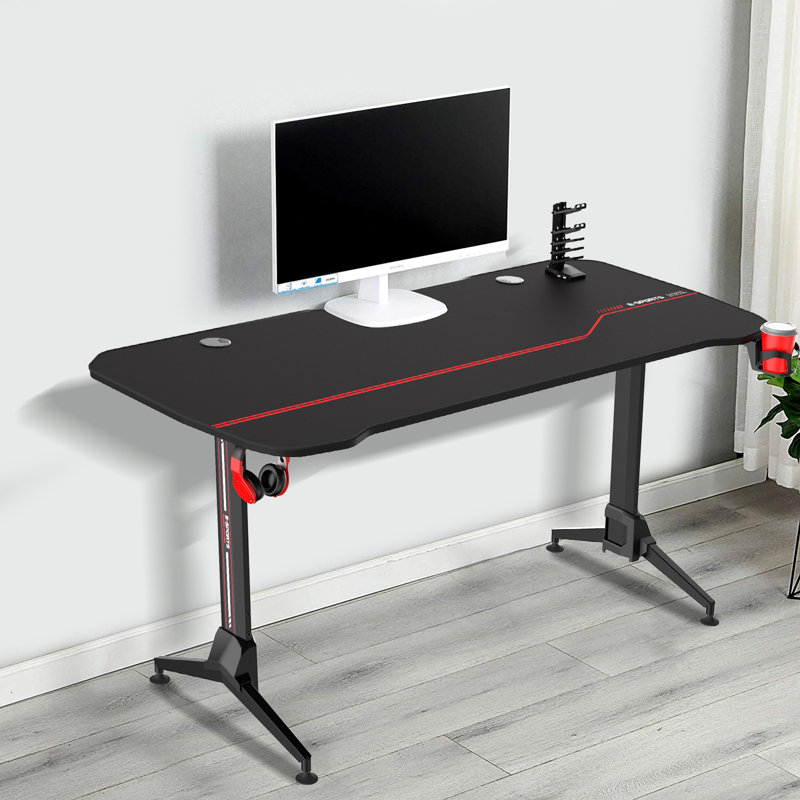 Inbox Zero Large Size Height Adjustable Gaming Desk & Reviews Wayfair